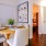 a dining room with a table and chairs