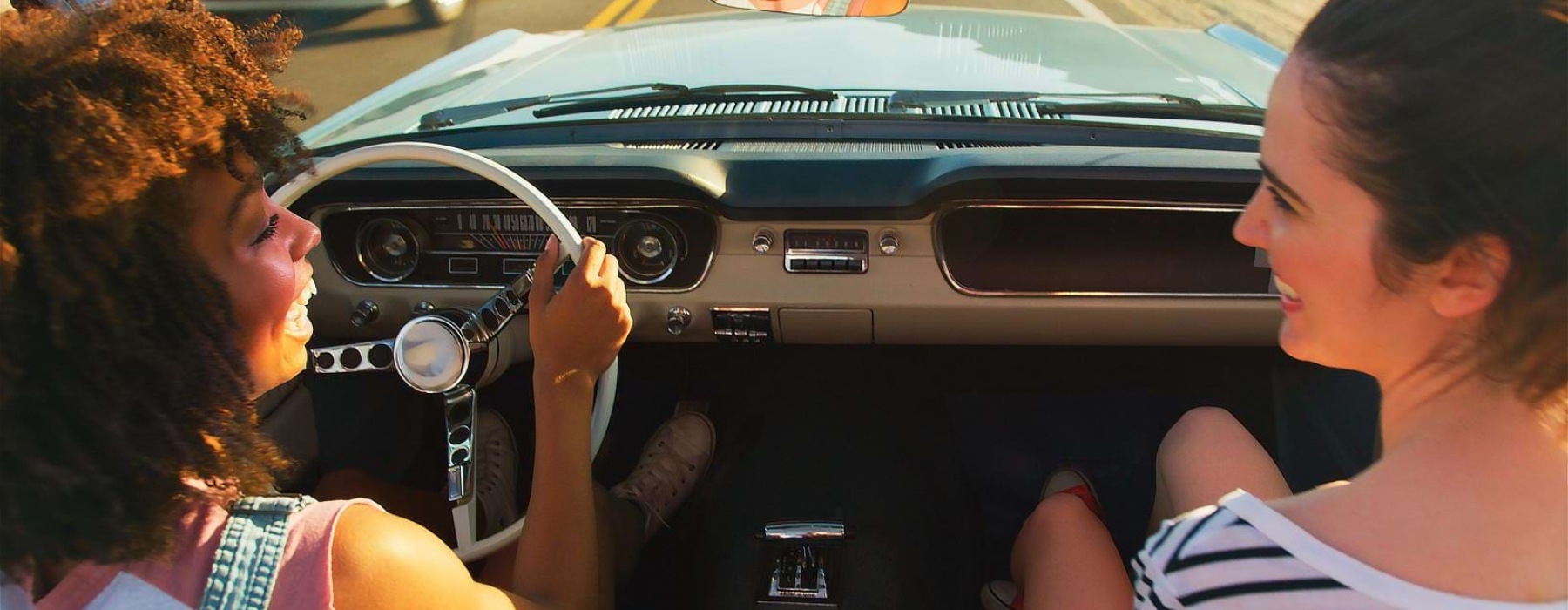 a person driving a car