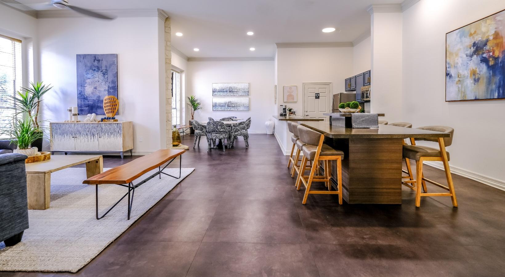 Access to resident-only features clubhouse with kitchen